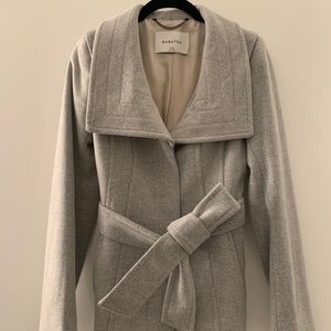 Aritzia Spencer Tie Coat Grey XXS